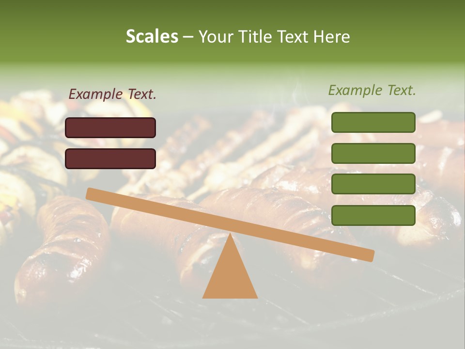 Burgers Skewers Black PowerPoint Template