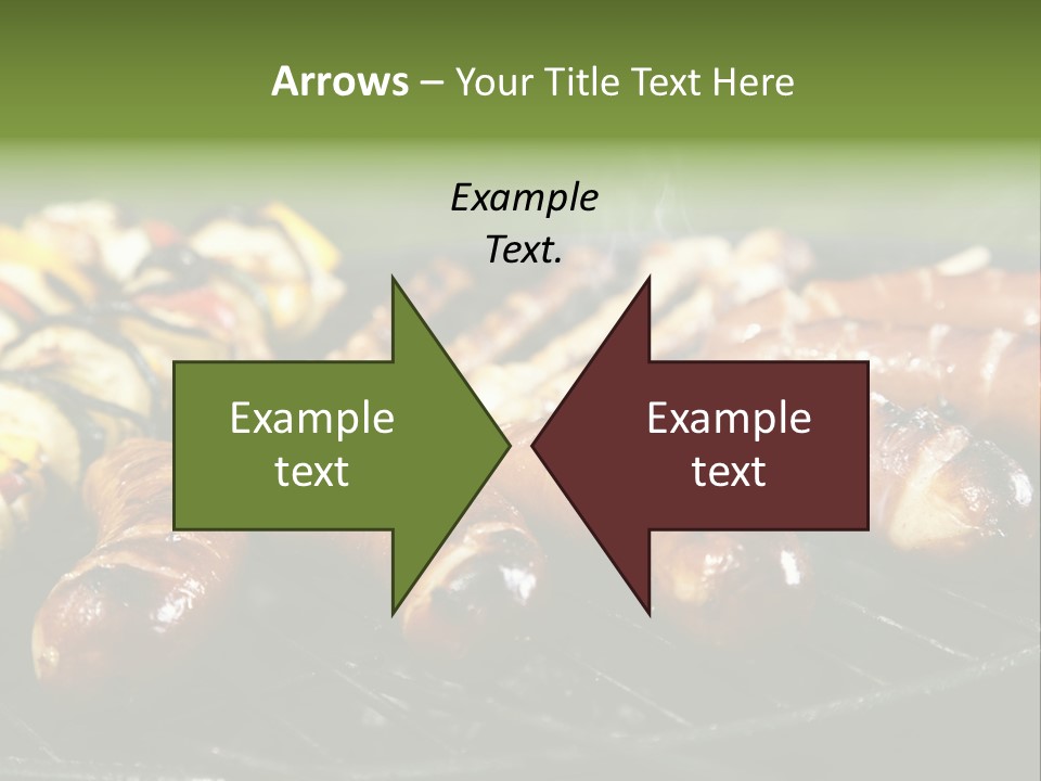 Burgers Skewers Black PowerPoint Template