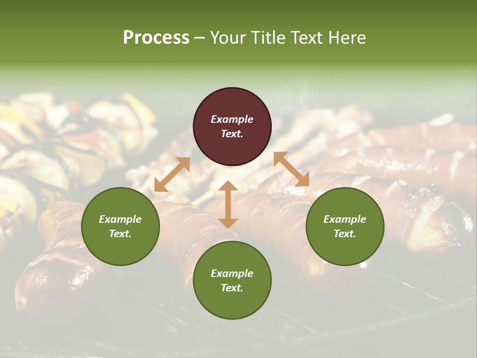 Burgers Skewers Black PowerPoint Template