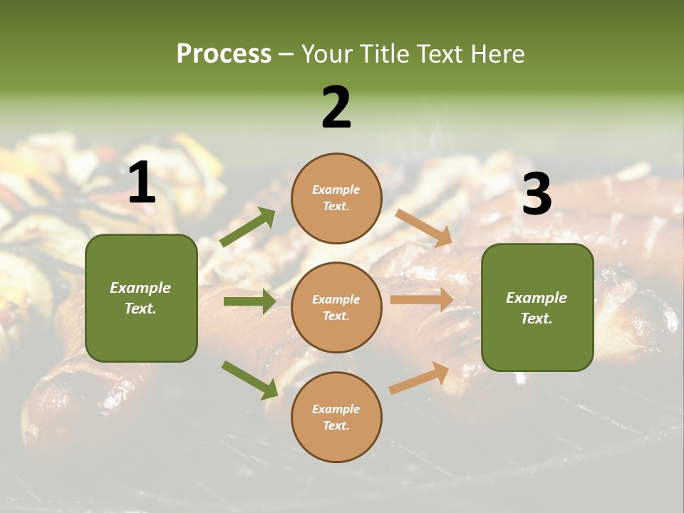 Burgers Skewers Black PowerPoint Template