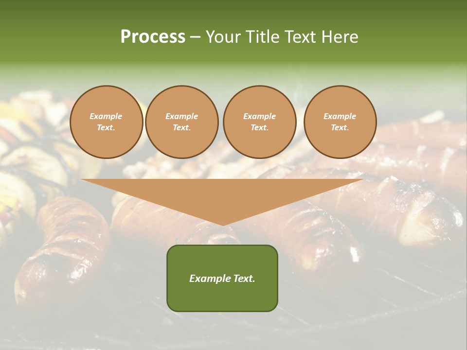 Burgers Skewers Black PowerPoint Template