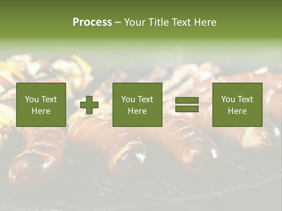 Burgers Skewers Black PowerPoint Template