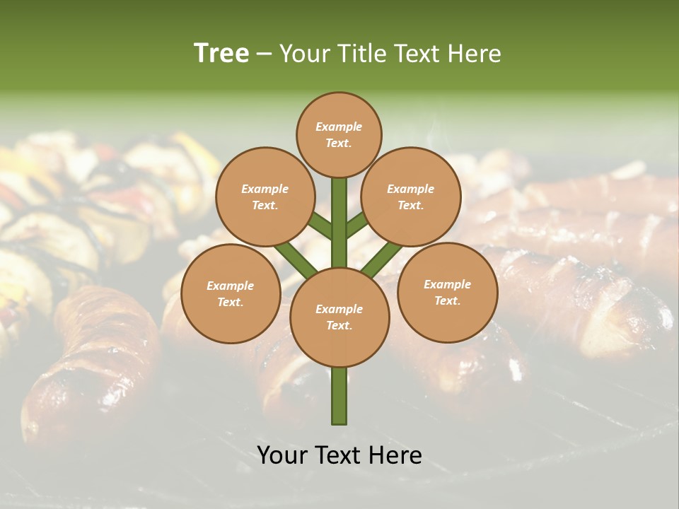 Burgers Skewers Black PowerPoint Template