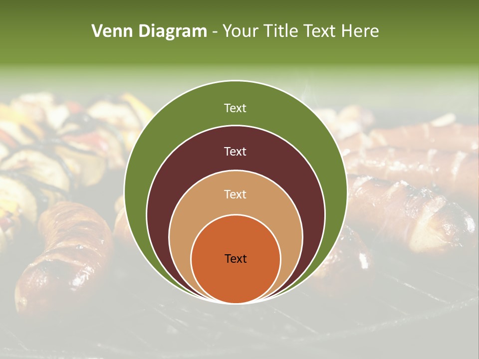Burgers Skewers Black PowerPoint Template