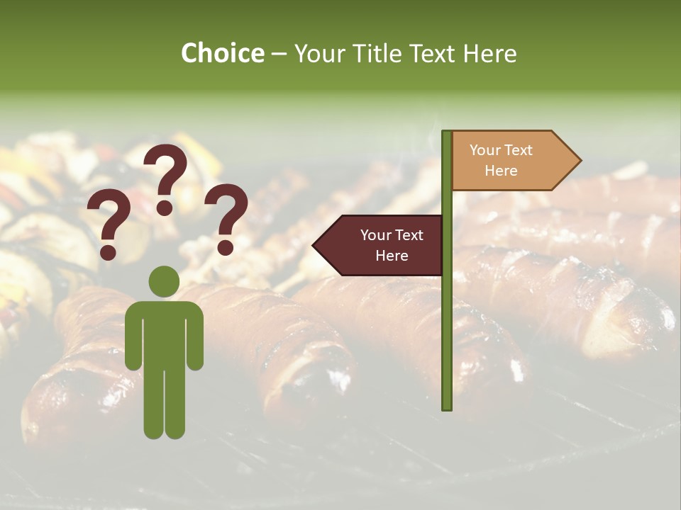 Burgers Skewers Black PowerPoint Template