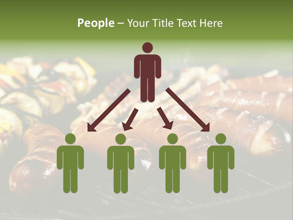 Burgers Skewers Black PowerPoint Template