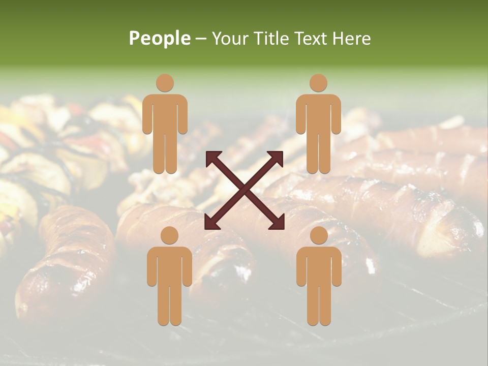 Burgers Skewers Black PowerPoint Template