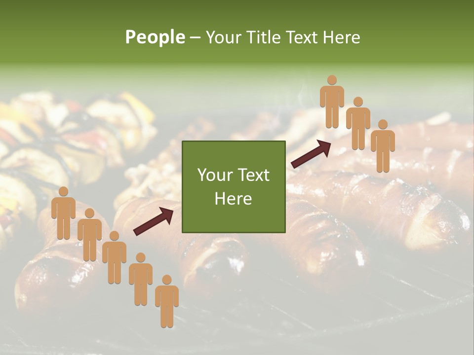 Burgers Skewers Black PowerPoint Template