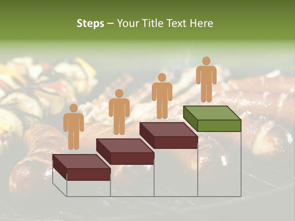 Burgers Skewers Black PowerPoint Template