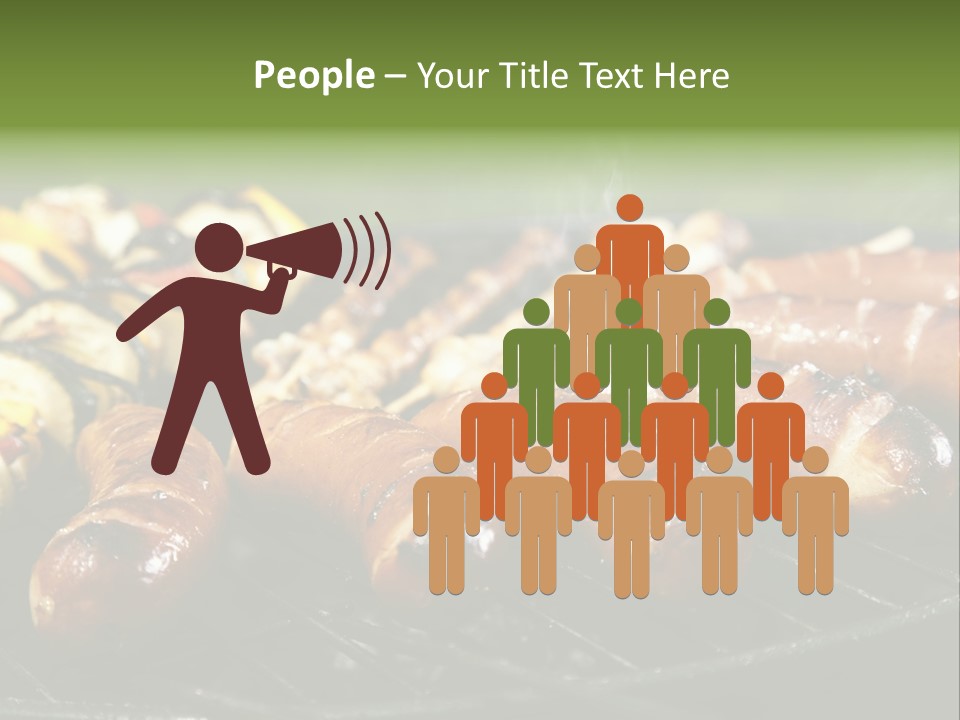 Burgers Skewers Black PowerPoint Template