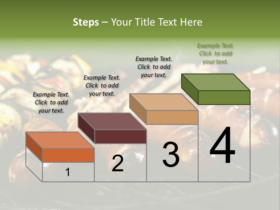 Burgers Skewers Black PowerPoint Template