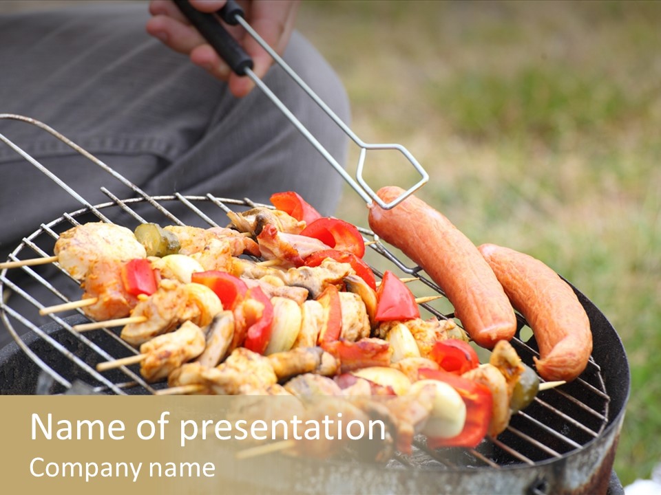 Camp Fiery Bright PowerPoint Template