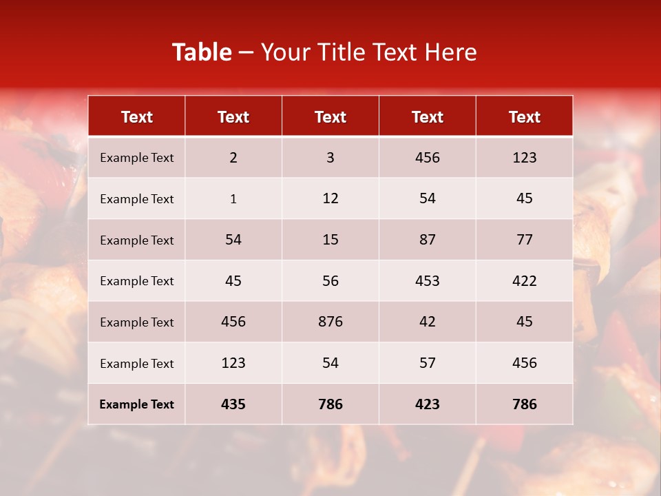 Vegetable Outside Meal PowerPoint Template