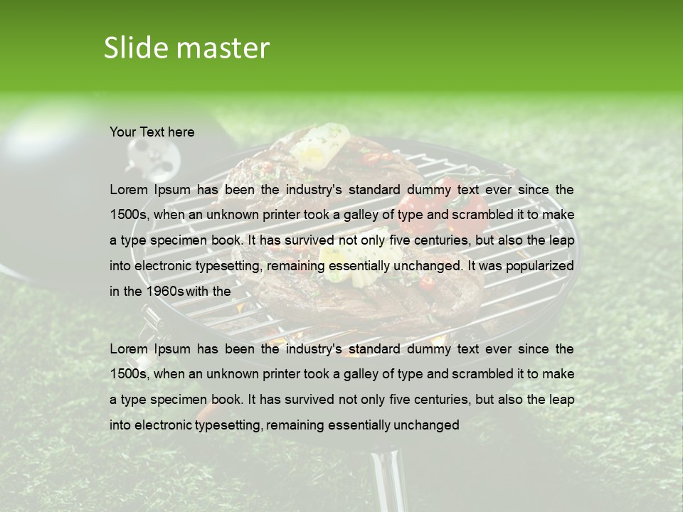 Green Sirloin Cooking PowerPoint Template