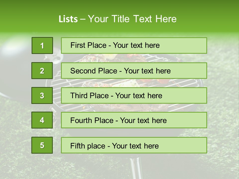 Green Sirloin Cooking PowerPoint Template