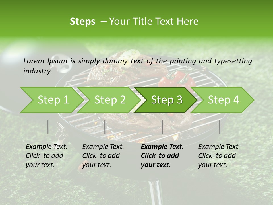 Green Sirloin Cooking PowerPoint Template