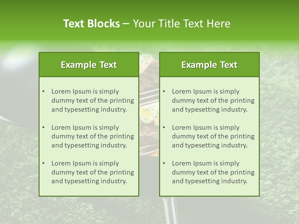 Green Sirloin Cooking PowerPoint Template
