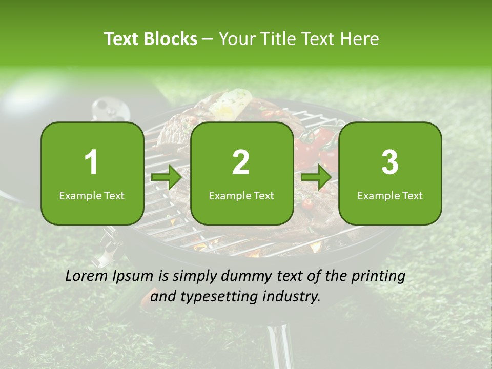 Green Sirloin Cooking PowerPoint Template