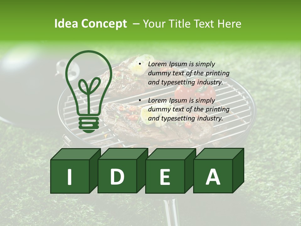 Green Sirloin Cooking PowerPoint Template