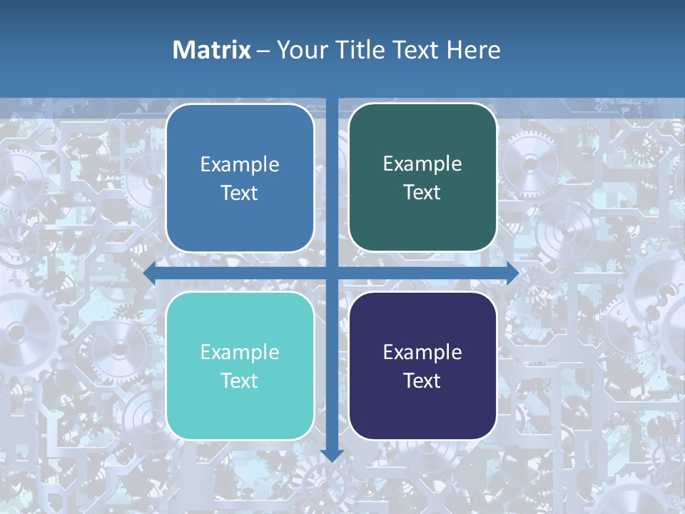 Wheel Metal Interlocking PowerPoint Template