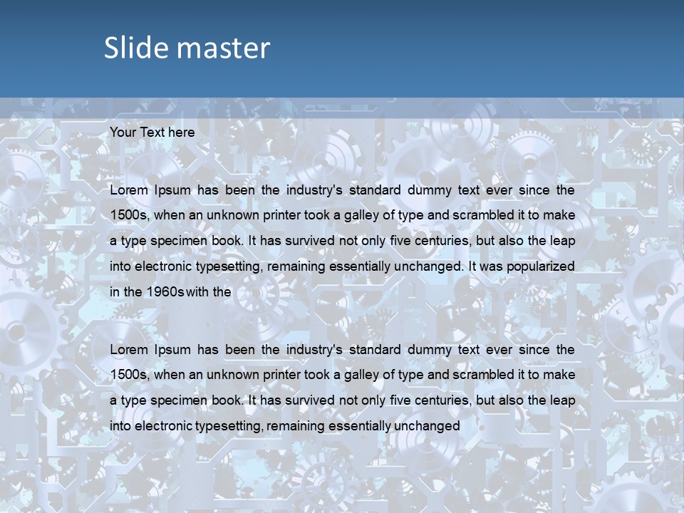 Wheel Metal Interlocking PowerPoint Template