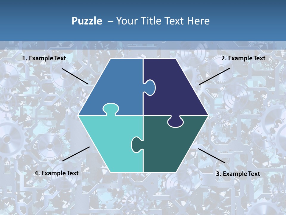 Wheel Metal Interlocking PowerPoint Template