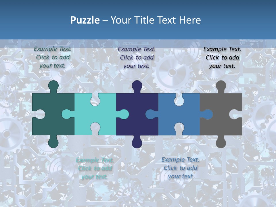 Wheel Metal Interlocking PowerPoint Template