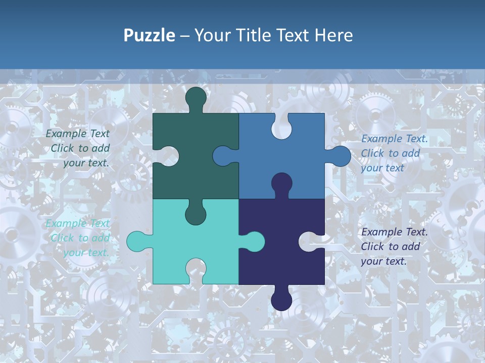 Wheel Metal Interlocking PowerPoint Template