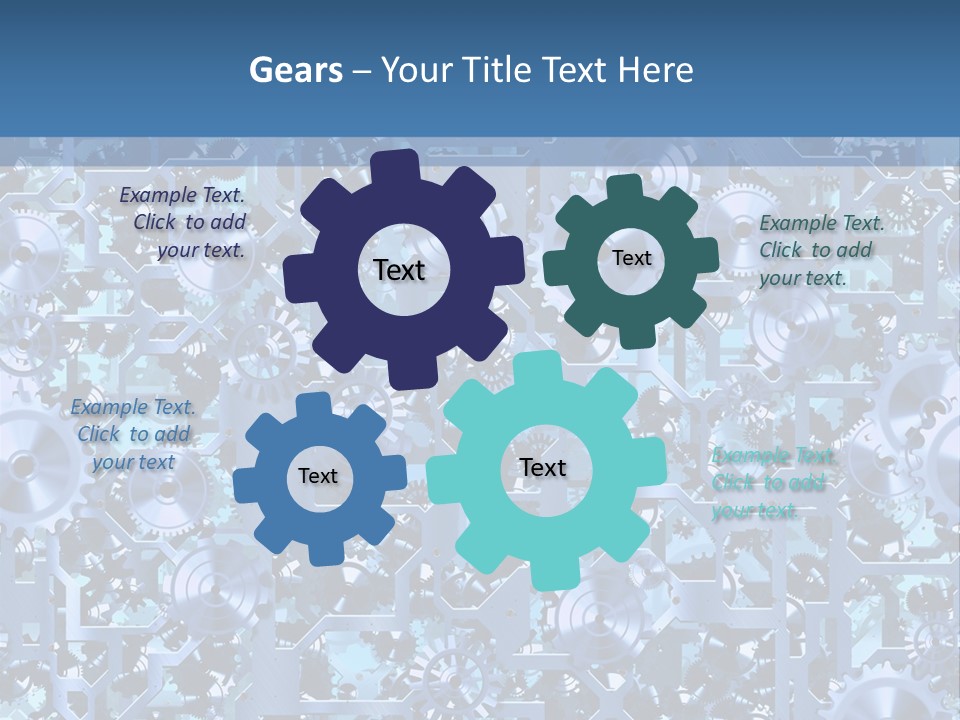 Wheel Metal Interlocking PowerPoint Template