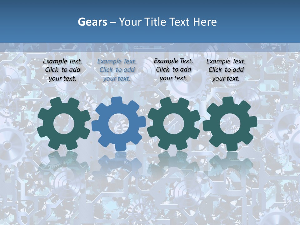 Wheel Metal Interlocking PowerPoint Template