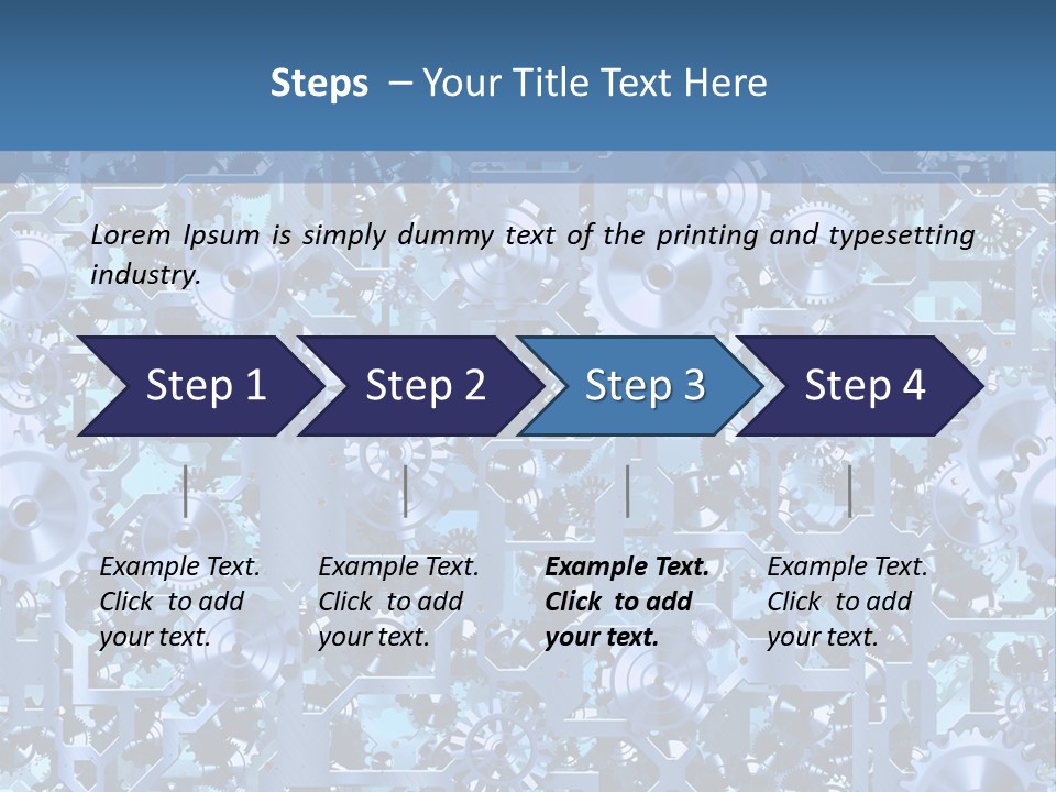 Wheel Metal Interlocking PowerPoint Template