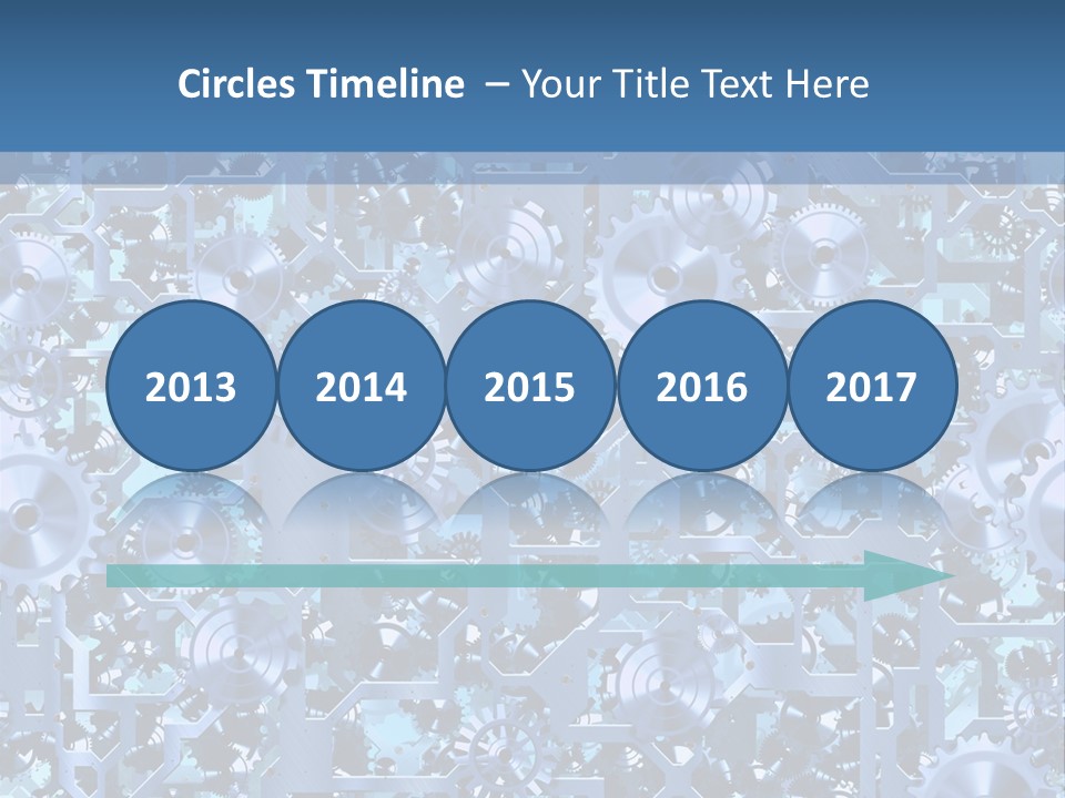 Wheel Metal Interlocking PowerPoint Template