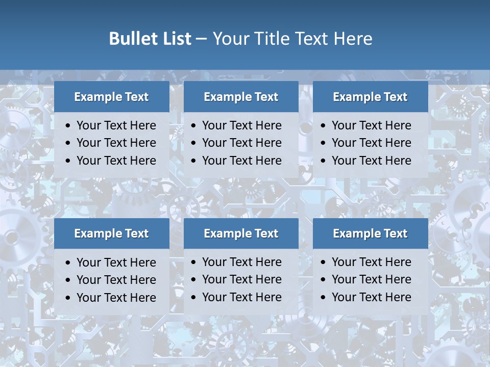 Wheel Metal Interlocking PowerPoint Template