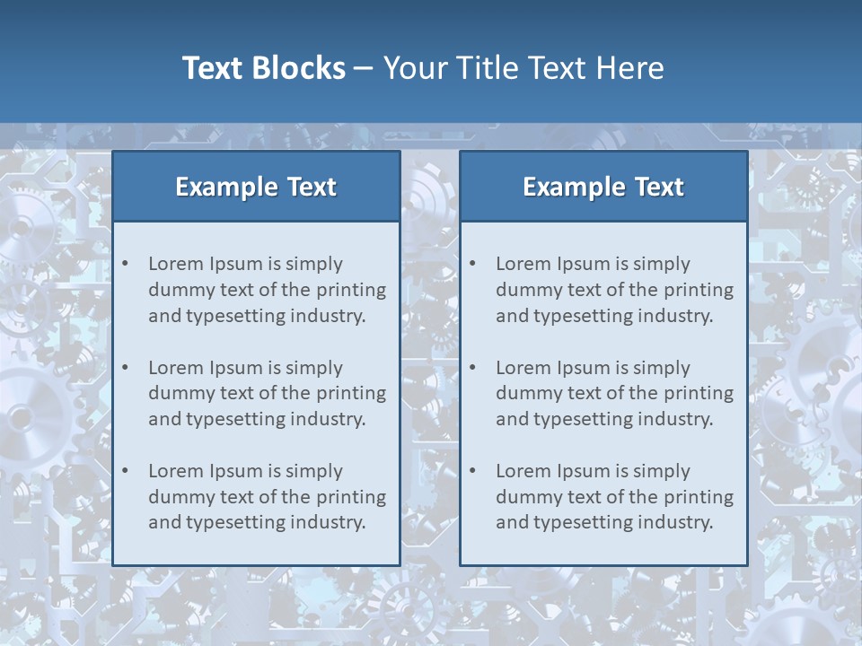 Wheel Metal Interlocking PowerPoint Template