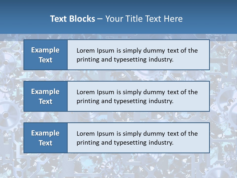 Wheel Metal Interlocking PowerPoint Template