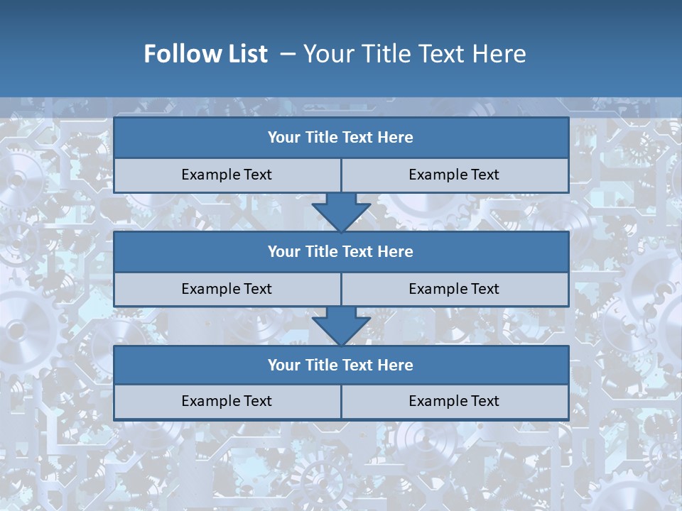 Wheel Metal Interlocking PowerPoint Template