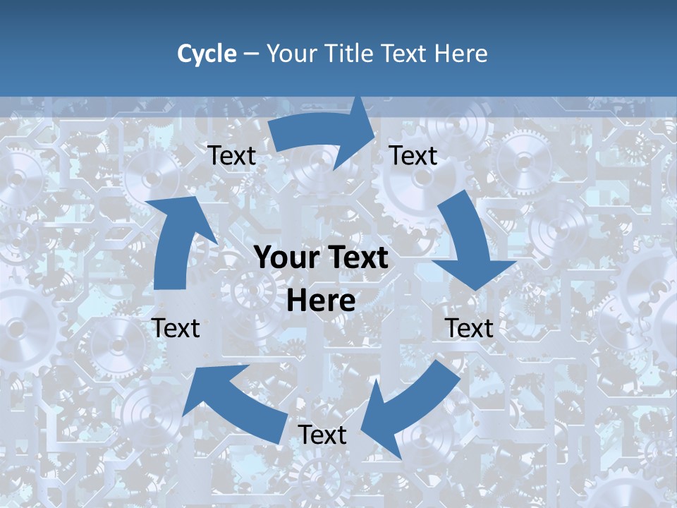 Wheel Metal Interlocking PowerPoint Template