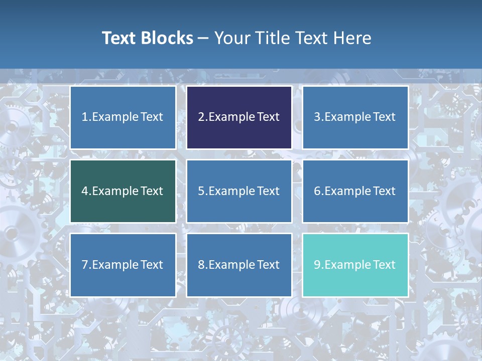 Wheel Metal Interlocking PowerPoint Template