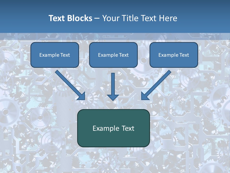 Wheel Metal Interlocking PowerPoint Template