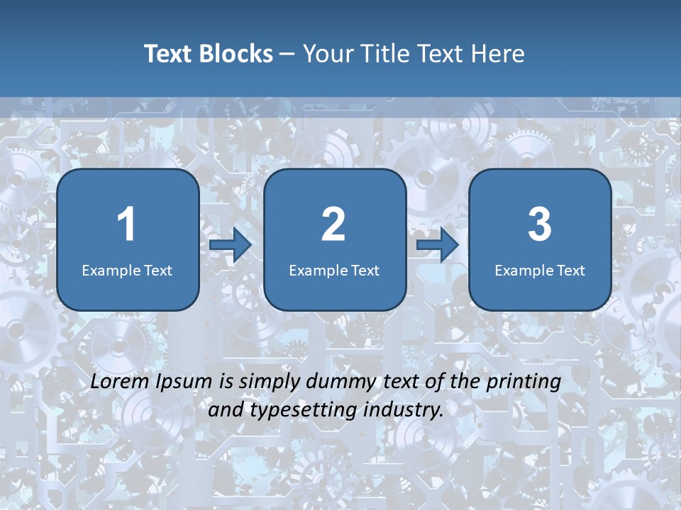 Wheel Metal Interlocking PowerPoint Template