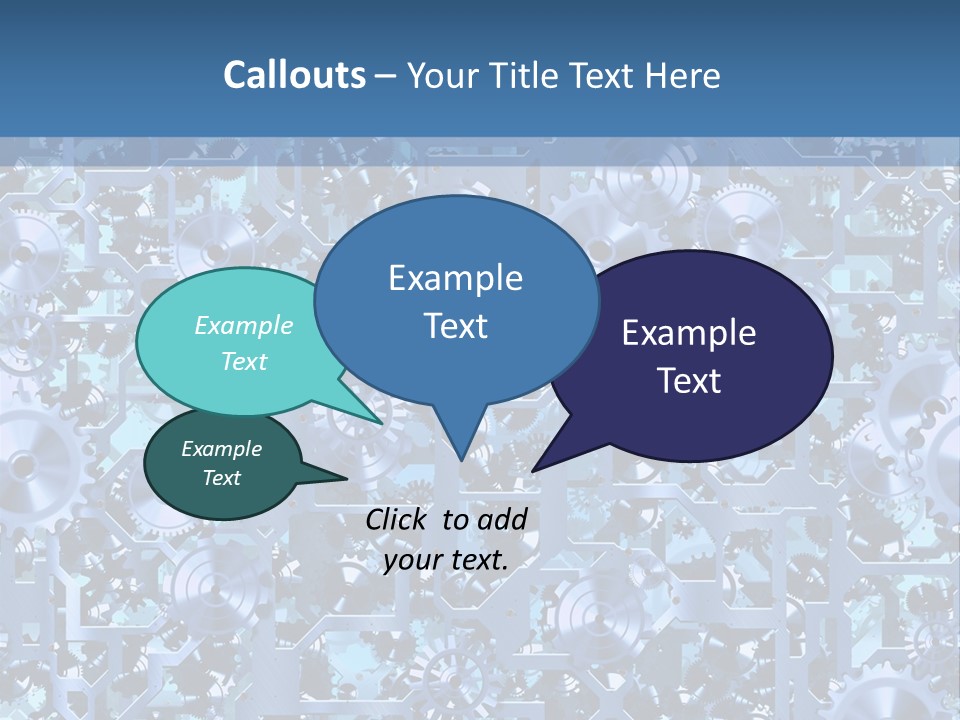 Wheel Metal Interlocking PowerPoint Template