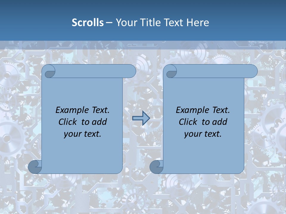 Wheel Metal Interlocking PowerPoint Template