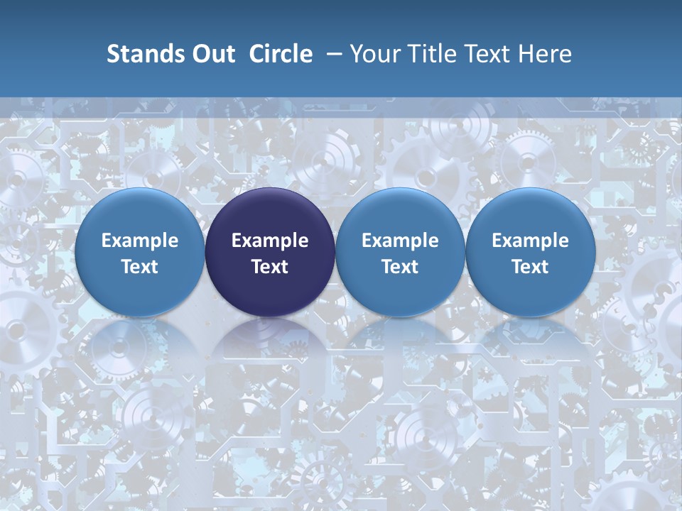 Wheel Metal Interlocking PowerPoint Template