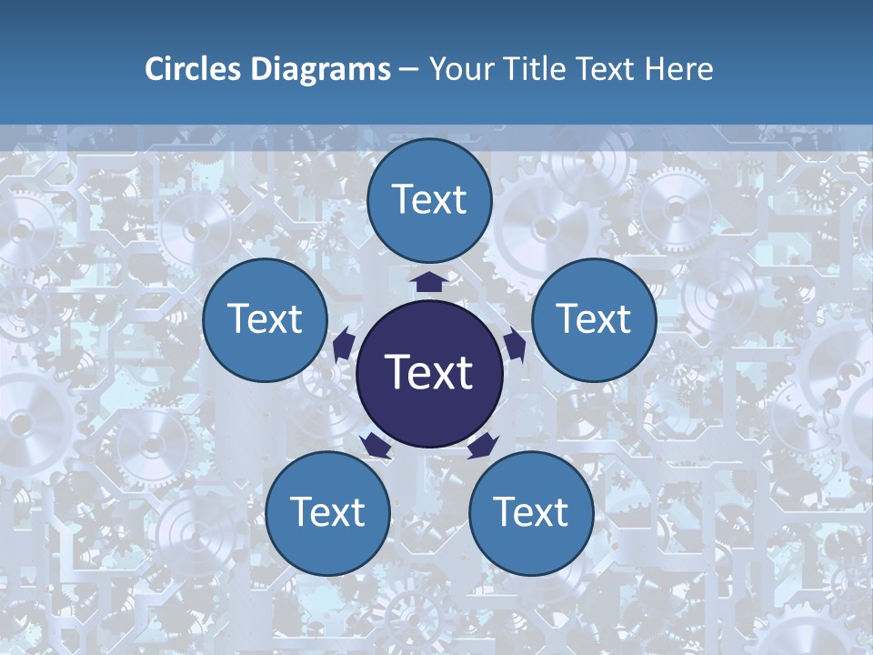 Wheel Metal Interlocking PowerPoint Template