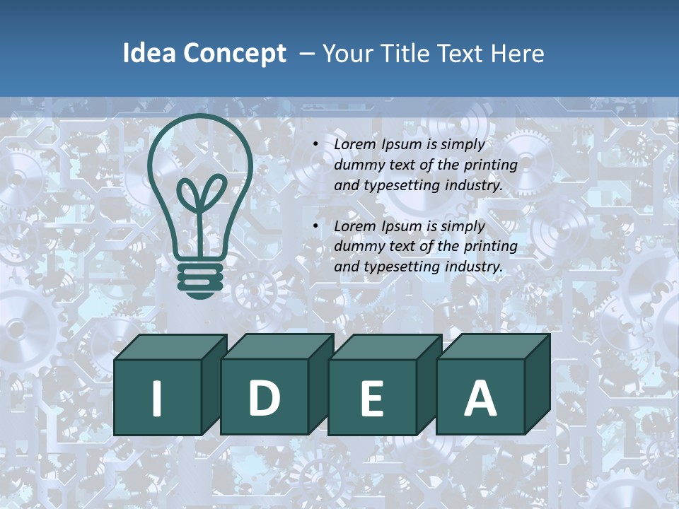 Wheel Metal Interlocking PowerPoint Template