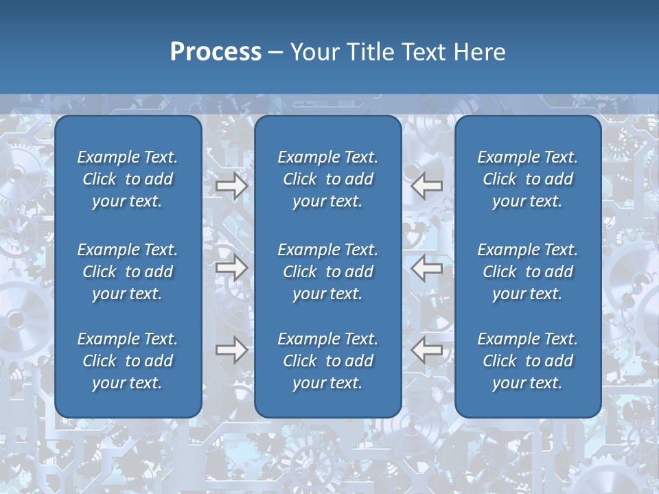 Wheel Metal Interlocking PowerPoint Template