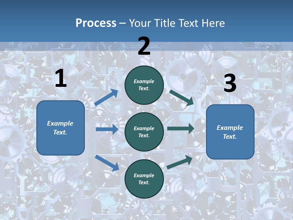 Wheel Metal Interlocking PowerPoint Template