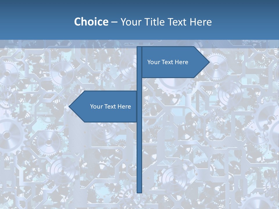Wheel Metal Interlocking PowerPoint Template