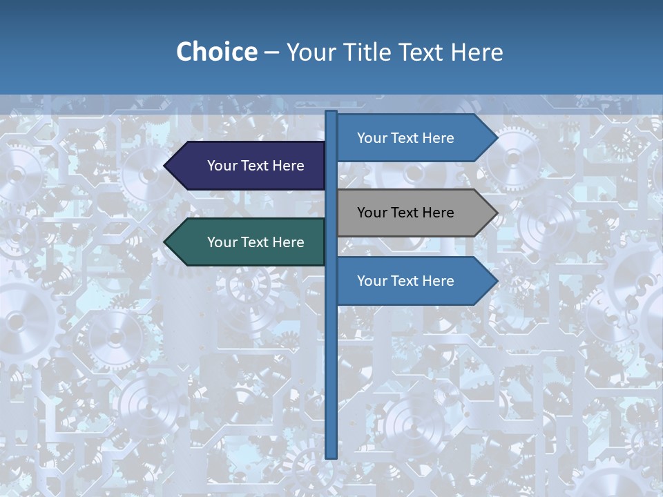 Wheel Metal Interlocking PowerPoint Template