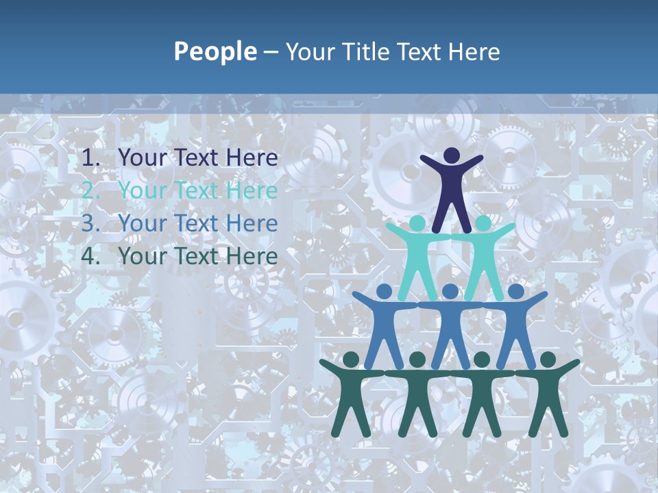 Wheel Metal Interlocking PowerPoint Template